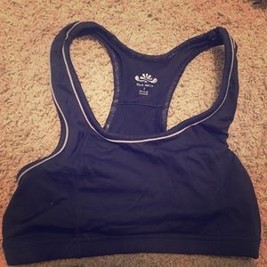Navy Blue Lightweight Sports Bra with Thick Straps